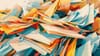 An abstract image of a large pile of docum